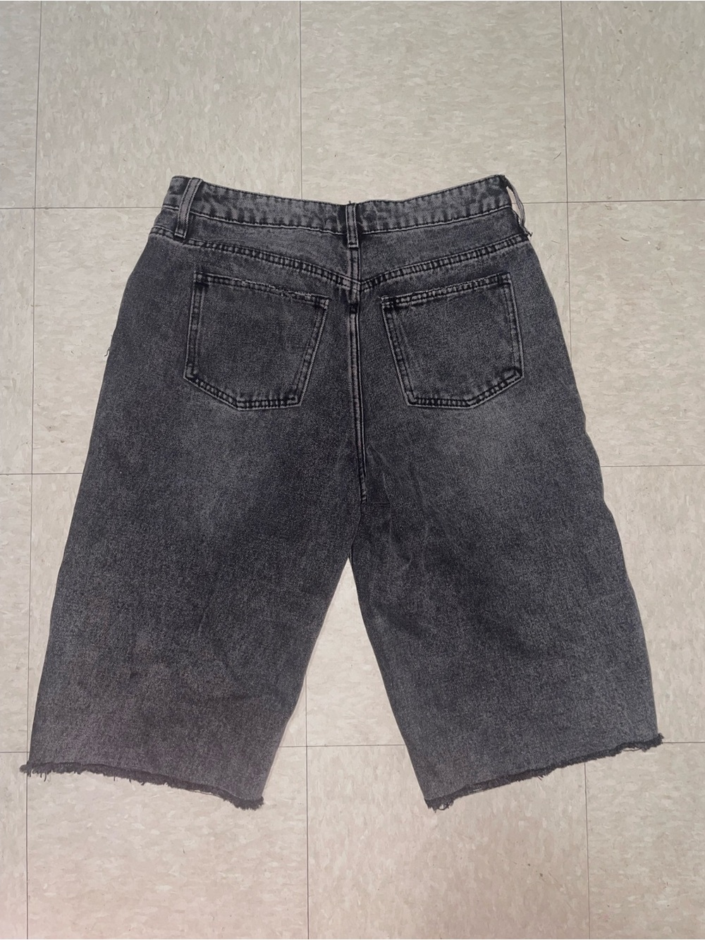Black Denim Jorts - Picture 3 of 4
